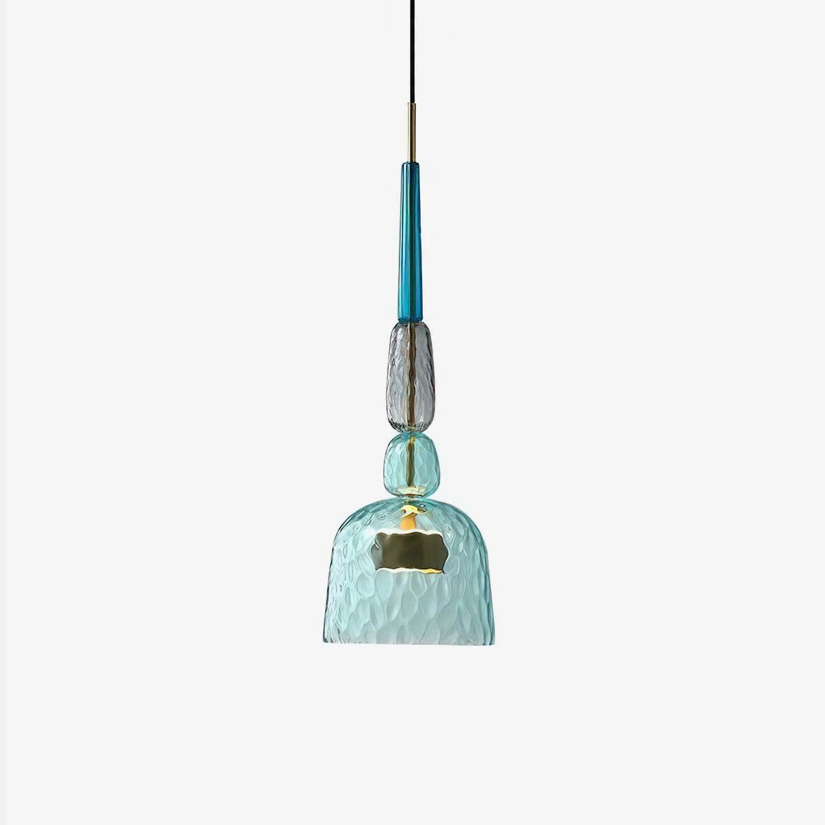 Art Glass Pendant Light – Hand-Blown Stained Glass Chandelier for Dining & Living