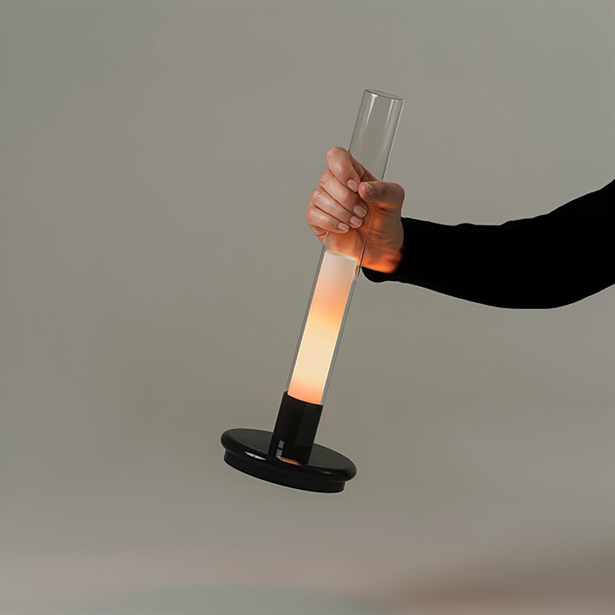 Column Built In Battery Table Lamp