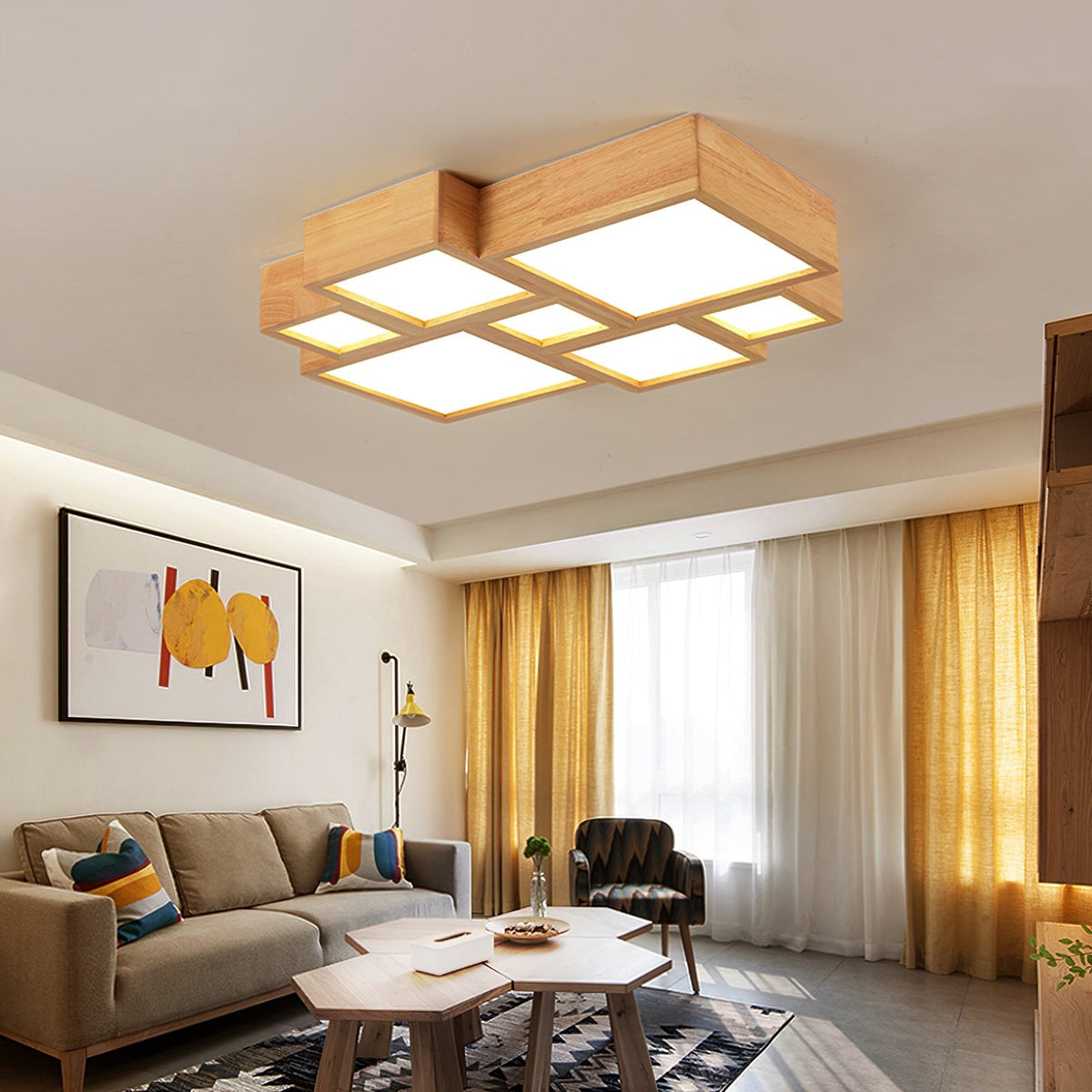 Combination Square Ceiling Lamp