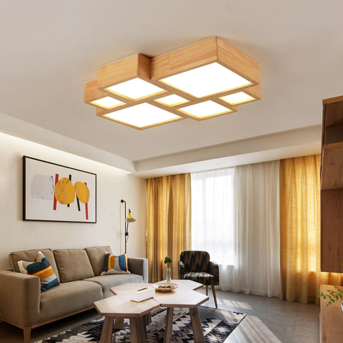 Combination Square Ceiling Lamp