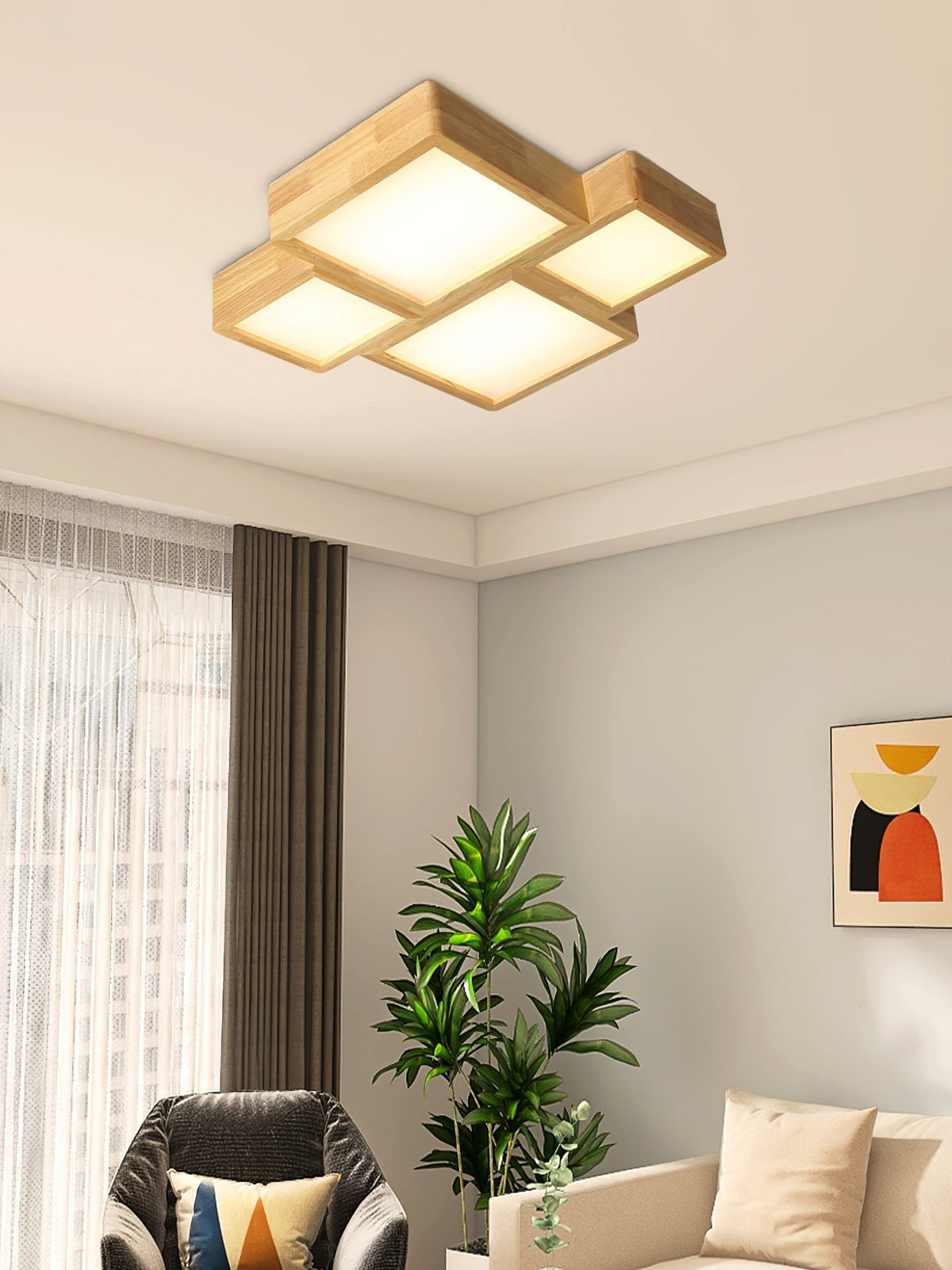 Combination Square Ceiling Lamp