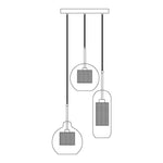 Chiswick Glass Pendant Light – Modern Multi-Light Chandelier