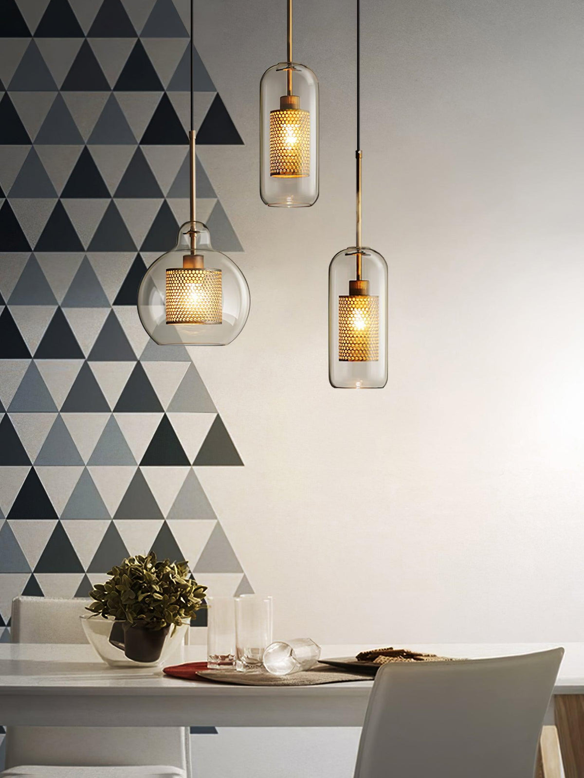 Chiswick Glass Pendant Light – Modern Multi-Light Chandelier