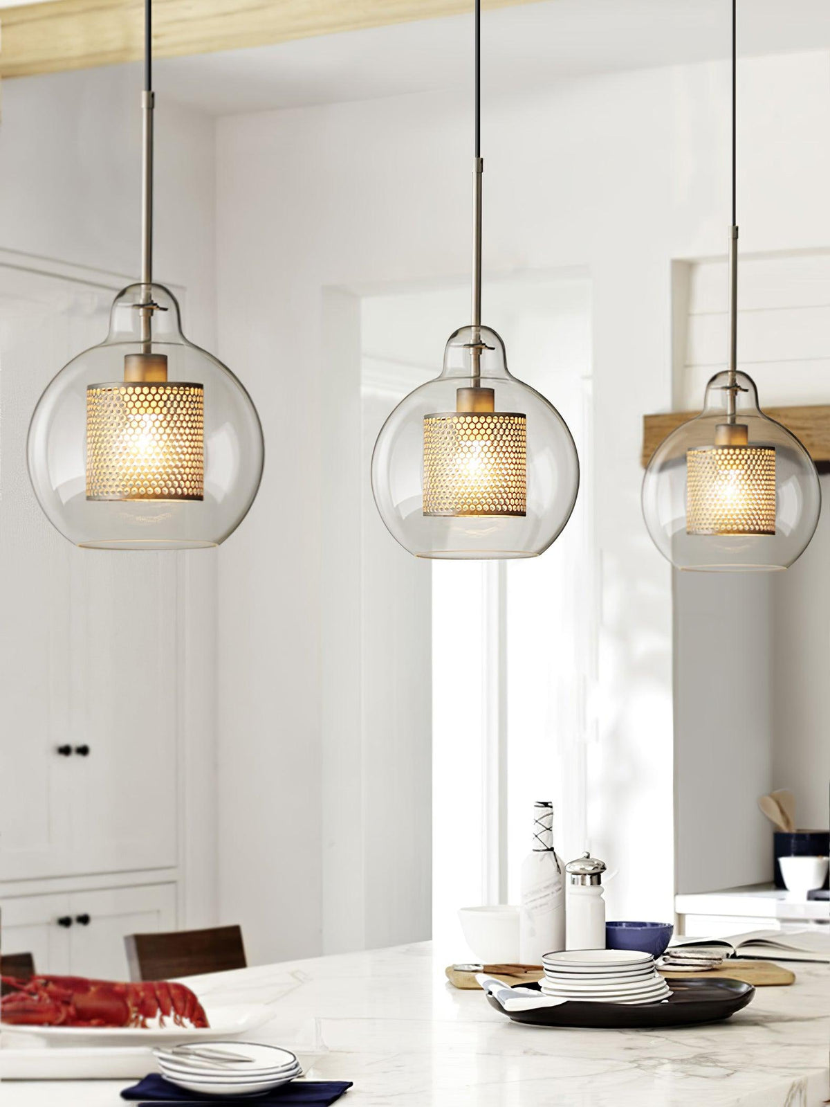 Chiswick Glass Pendant Light – Modern Multi-Light Chandelier