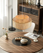 Handwoven Rattan Concentric Pendant Light for Modern Interiors