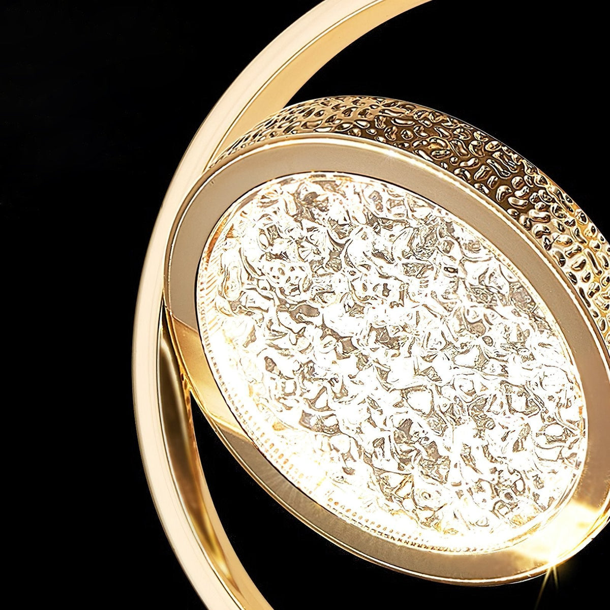 Concentric Ring Crystal Pendant Light