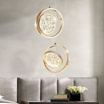 Concentric Ring Crystal Pendant Light