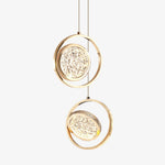 Concentric Ring Crystal Pendant Light