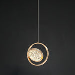 Concentric Ring Crystal Pendant Light