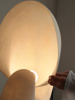 Conch Bloom Sculptural Resin Table Lamp with Nautilus Shell Design