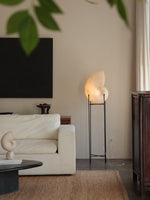 Conch Bloom Sculptural Resin Table Lamp with Nautilus Shell Design
