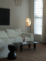 Conch Bloom Sculptural Resin Table Lamp with Nautilus Shell Design