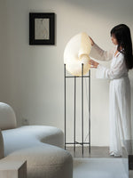Conch Bloom Sculptural Resin Table Lamp with Nautilus Shell Design