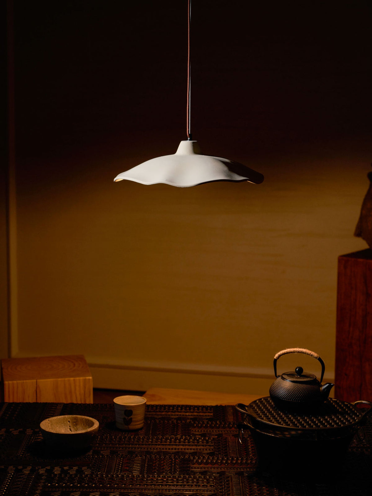 Artisan Concrete Petal Pendant Light for Modern Interiors