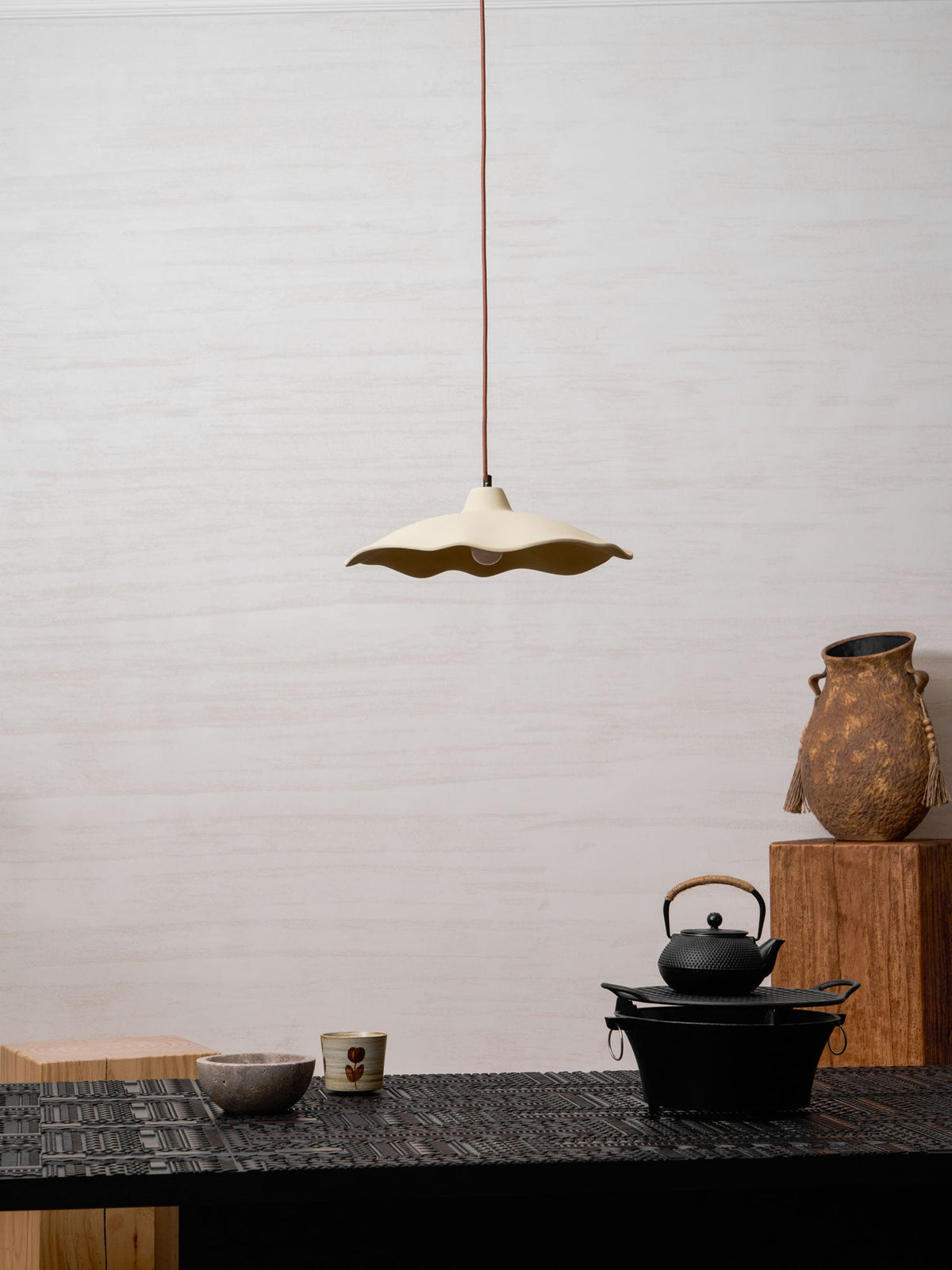Artisan Concrete Petal Pendant Light for Modern Interiors
