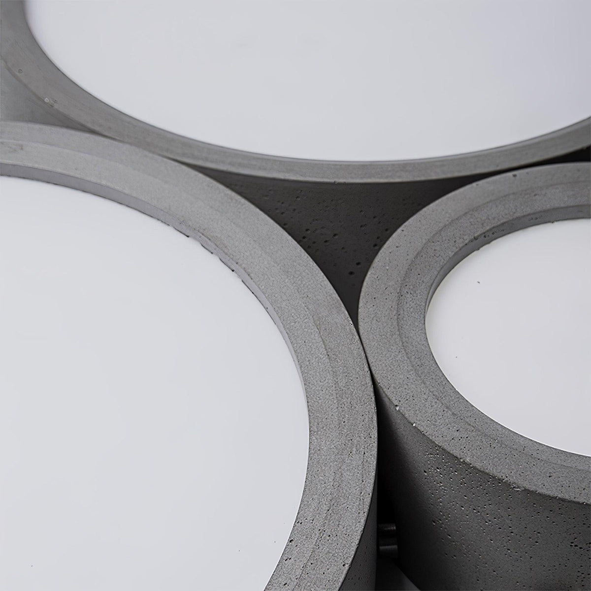 Artisan Concrete Ceiling Light with GU10 Socket, Modern Minimalist Flush Mount for Bedroom and Living Room