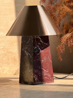 Conic Marble Table Lamp with Brass Shade for Modern Interiors