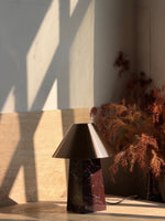 Conic Marble Table Lamp with Brass Shade for Modern Interiors