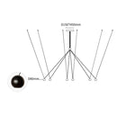 Constellation Multi-Pendant LED Chandelier with Terracotta Diffusers