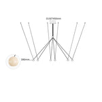 Constellation Multi-Pendant LED Chandelier with Terracotta Diffusers