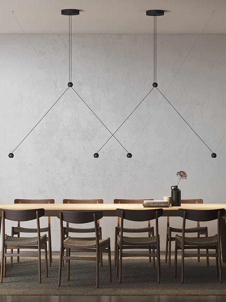 Constellation Multi-Pendant LED Chandelier with Terracotta Diffusers