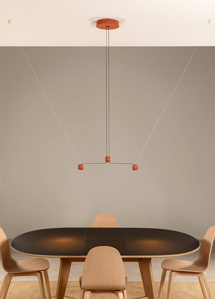 Constellation Multi-Pendant LED Chandelier with Terracotta Diffusers