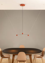 Constellation Multi-Pendant LED Chandelier with Terracotta Diffusers