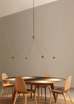 Constellation Multi-Pendant LED Chandelier with Terracotta Diffusers