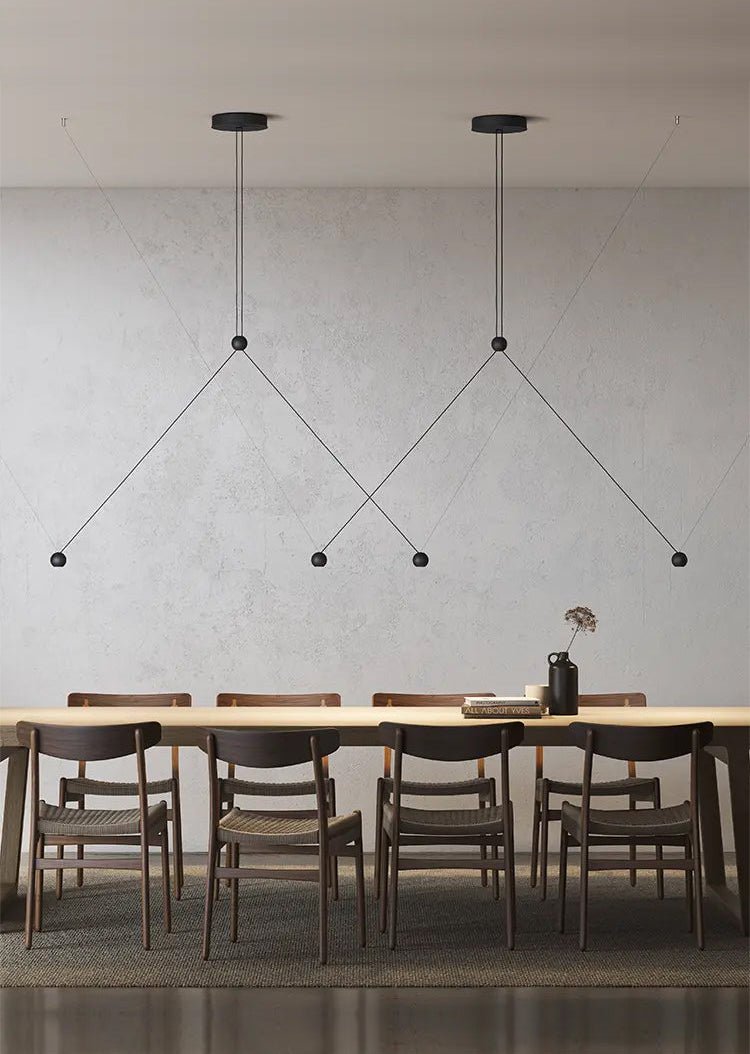 Constellation Multi-Pendant LED Chandelier with Terracotta Diffusers