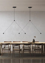 Constellation Multi-Pendant LED Chandelier with Terracotta Diffusers