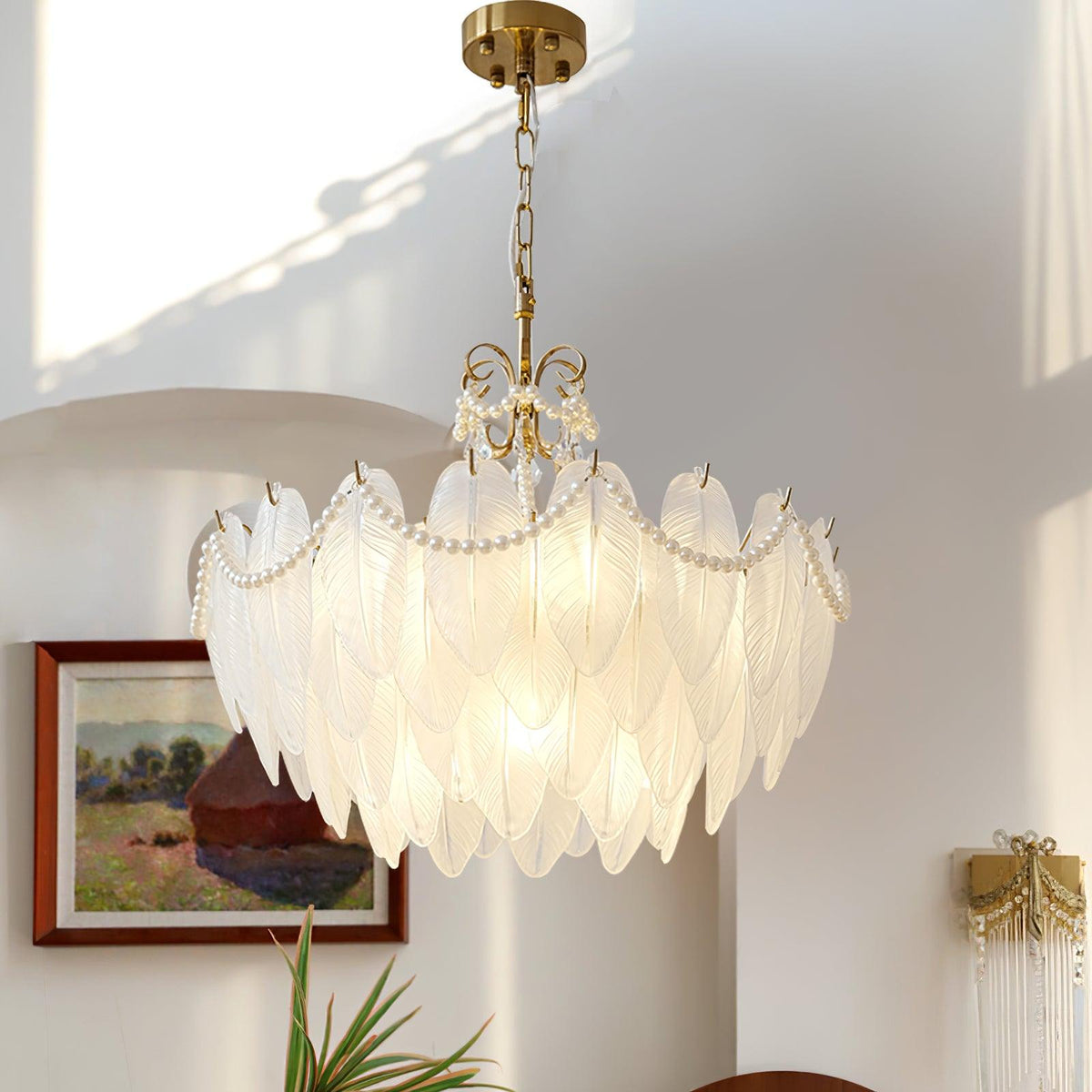 contemporary-leaves-glass-chandelier