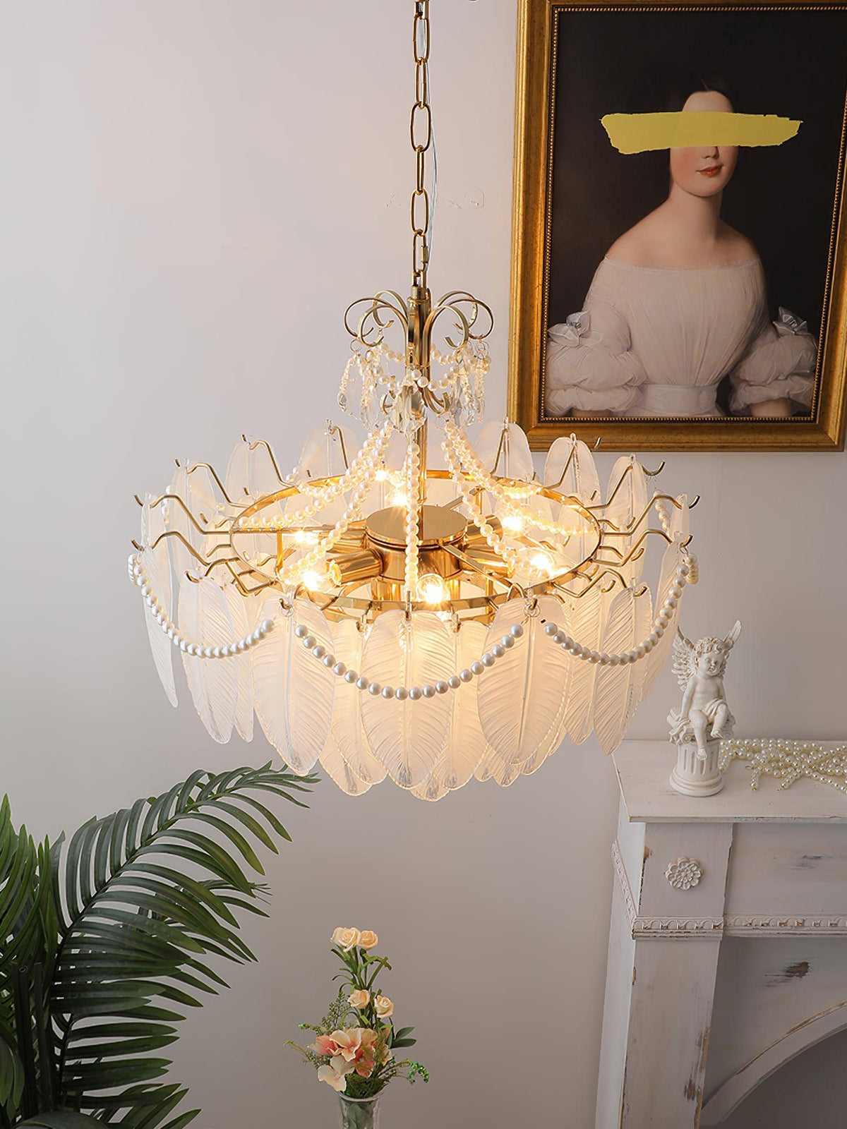 contemporary-leaves-glass-chandelier