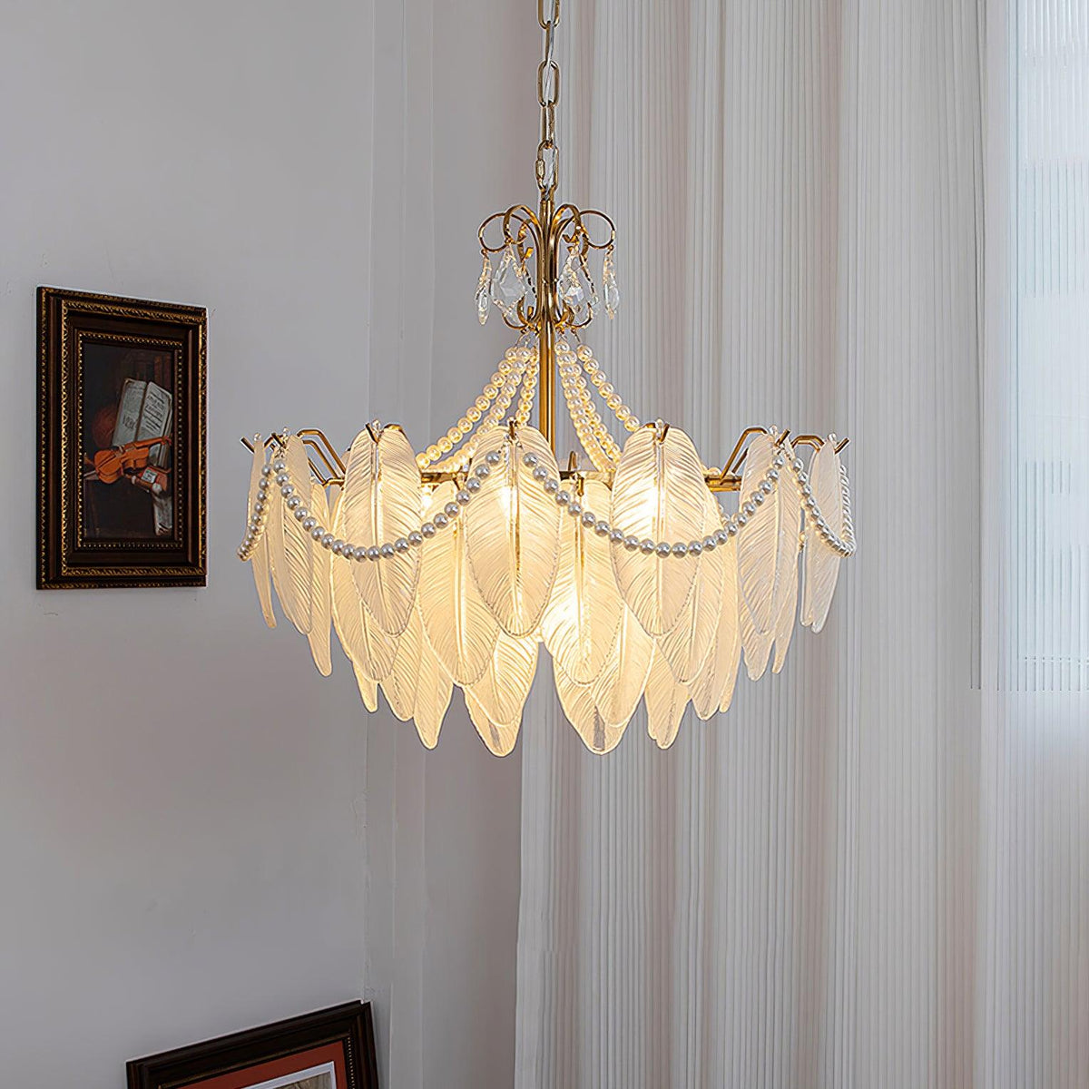 contemporary-leaves-glass-chandelier
