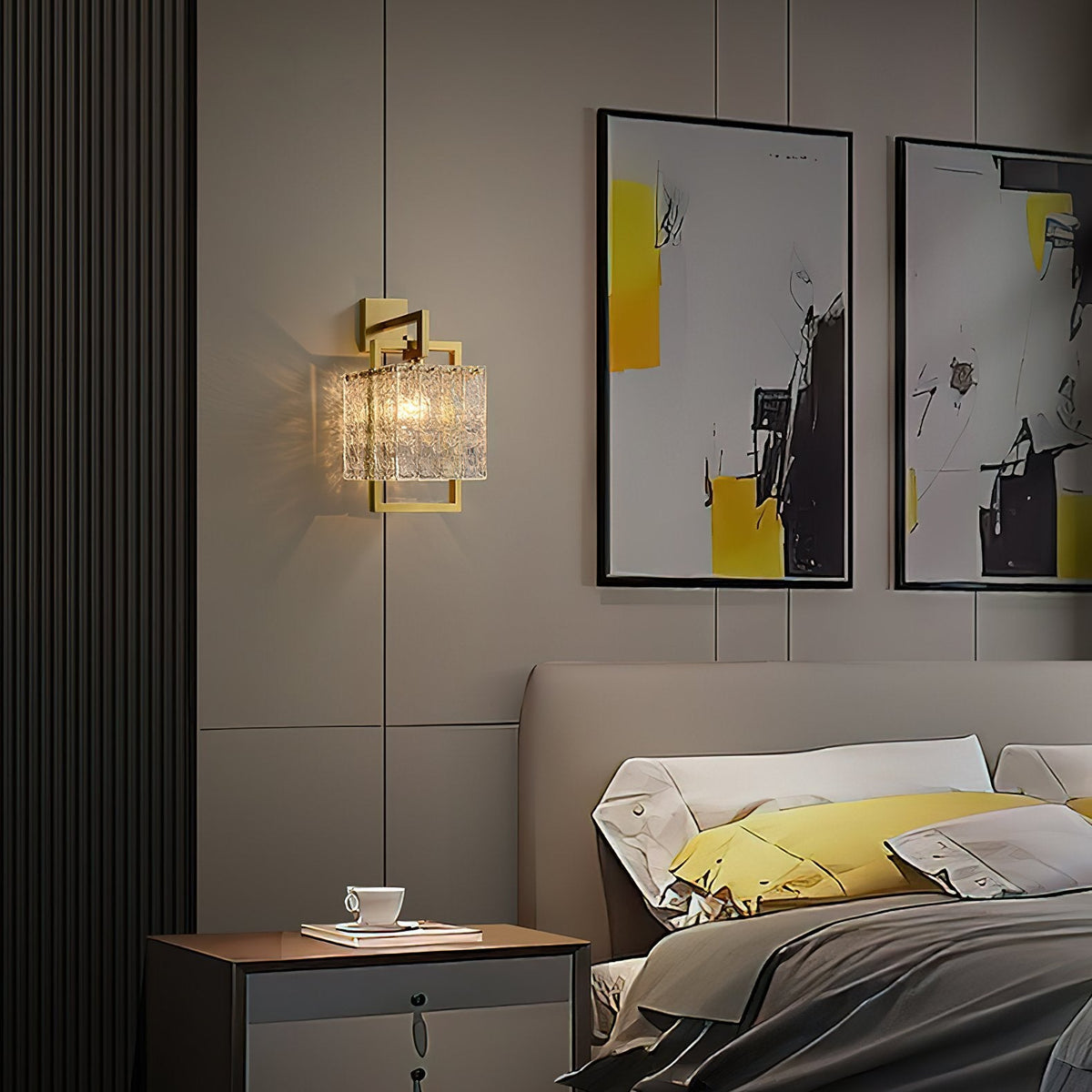 Corrugated Brass Wall Light