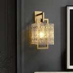Corrugated Brass Wall Light