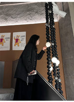 Cosmic Beads Chandelier – Modern LED Pendant Light with Matte Black Spheres