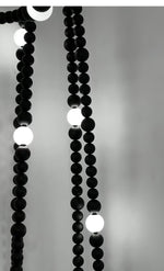 Cosmic Beads Chandelier – Modern LED Pendant Light with Matte Black Spheres