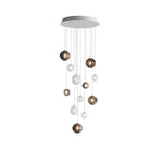 Cosmic Sphere Cascade Chandelier – Modern Glass Pendant Light for Dining Room and Living Room