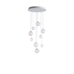Cosmic Sphere Cascade Chandelier – Modern Glass Pendant Light for Dining Room and Living Room