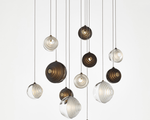 Cosmic Sphere Cascade Chandelier – Modern Glass Pendant Light for Dining Room and Living Room