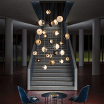 Cosmic Sphere Cascade Chandelier – Modern Glass Pendant Light for Dining Room and Living Room