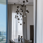 Cosmic Sphere Cascade Chandelier – Modern Glass Pendant Light for Dining Room and Living Room