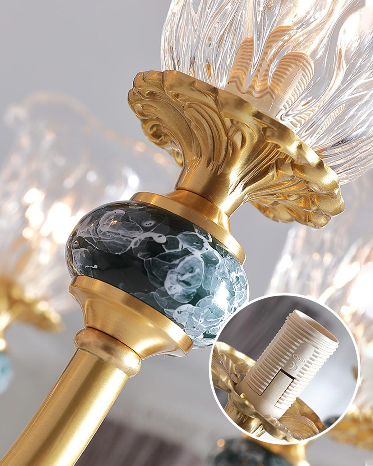 Court Ceramic Copper Chandelier