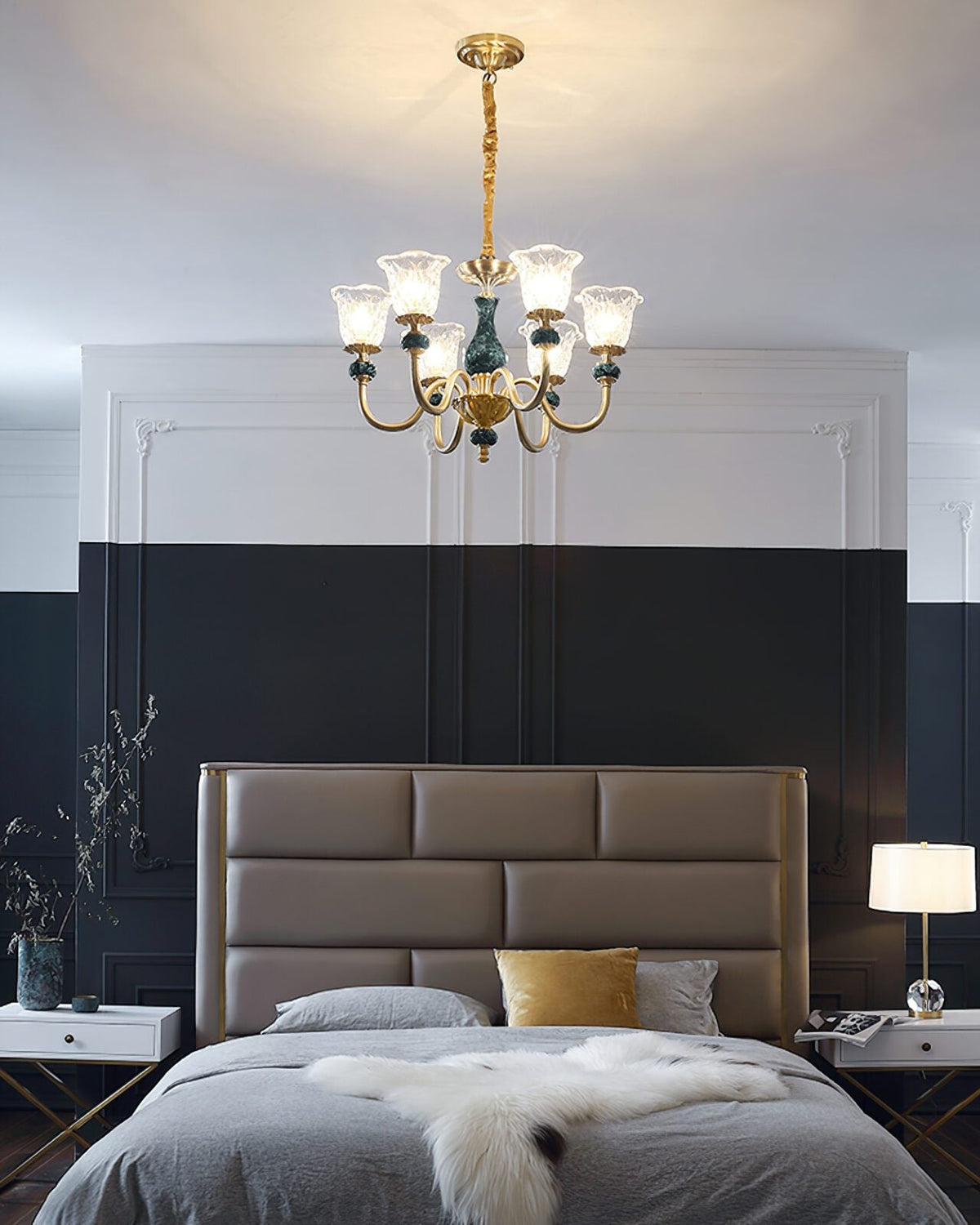 Court Ceramic Copper Chandelier