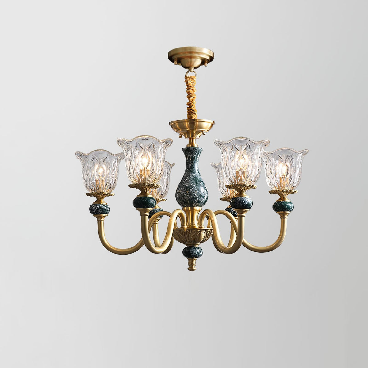 Court Ceramic Copper Chandelier
