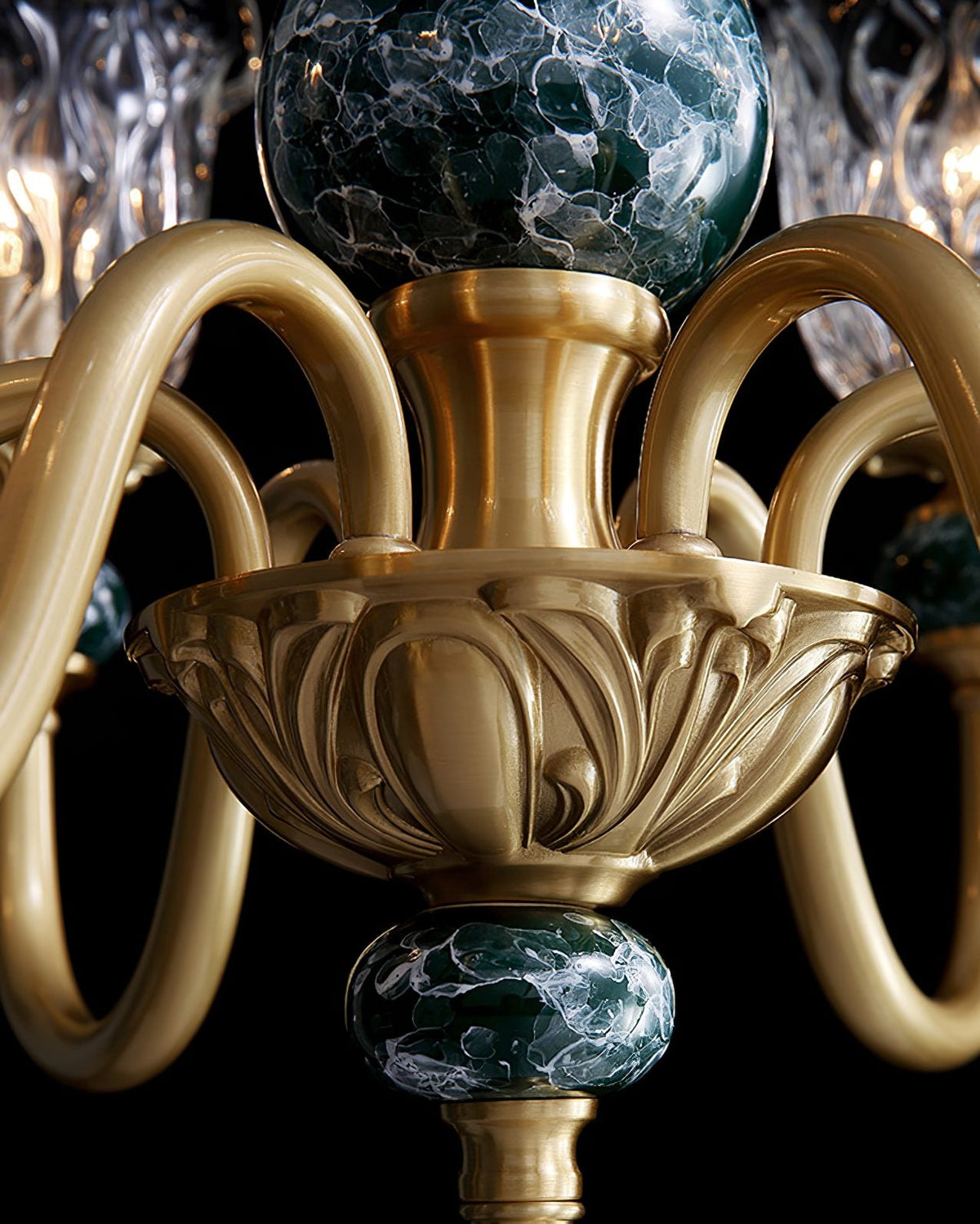 Court Ceramic Copper Chandelier