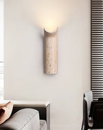 Cove Rise Travertine Wall Sconce – Modern Organic Wall Light
