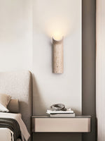 Cove Rise Travertine Wall Sconce – Modern Organic Wall Light