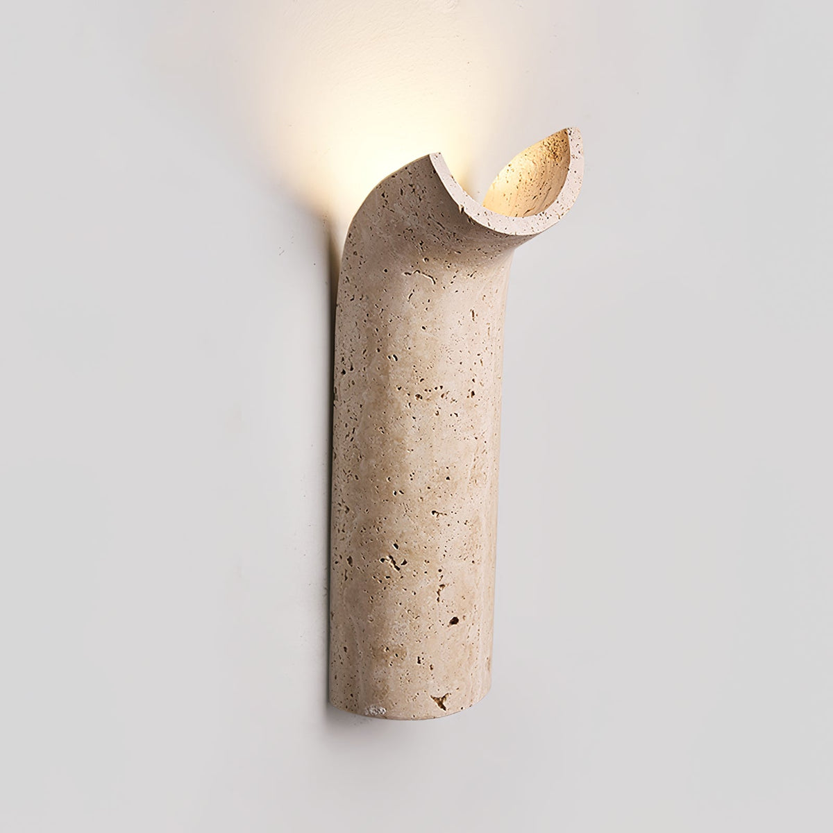 Cove Rise Travertine Wall Sconce – Modern Organic Wall Light