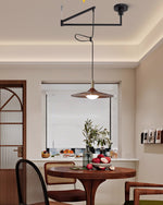 Crane Swing Arm Pendant Light – Modern LED Pendant Lamp with Brass Accents